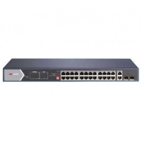 DS-3E0528HP-E 24-портовый некерований Hi-PoE комутатор Hikvision