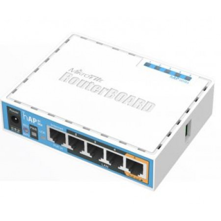 MikroTik hAP ac lite (RB952Ui-5ac2nD) Двухдиапазонная  Wi-Fi точка доступа с 5-портами Ethernet, для домашнего использования