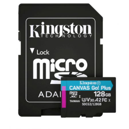 Kingston 128GB microSDXC A2 U3 V30 + ADP Модуль флэш-памяти