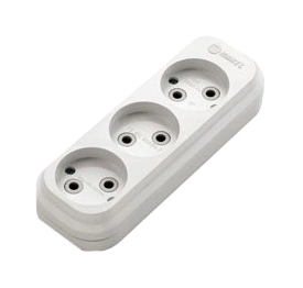 Makel Колодка 3 гнізда без заземлення 