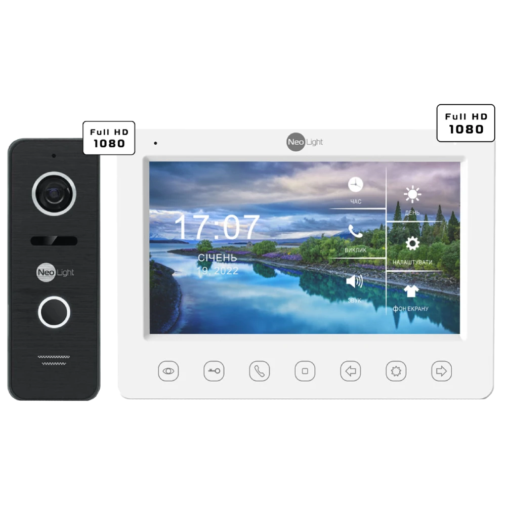 Neolight KAPPA+ HD WF + PRIME FHD Black з кутком Комплект відеодомофону