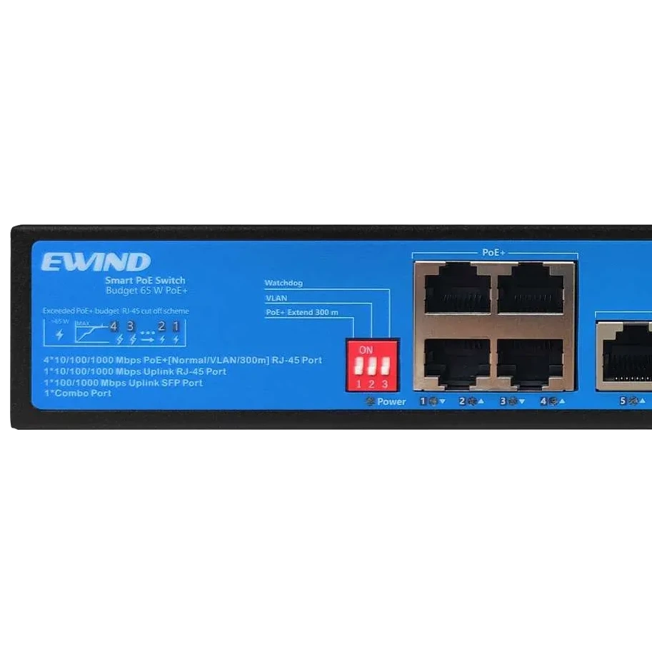 Ewind EW-S1907CG-AP PoE Комутатор 7 портів некерований