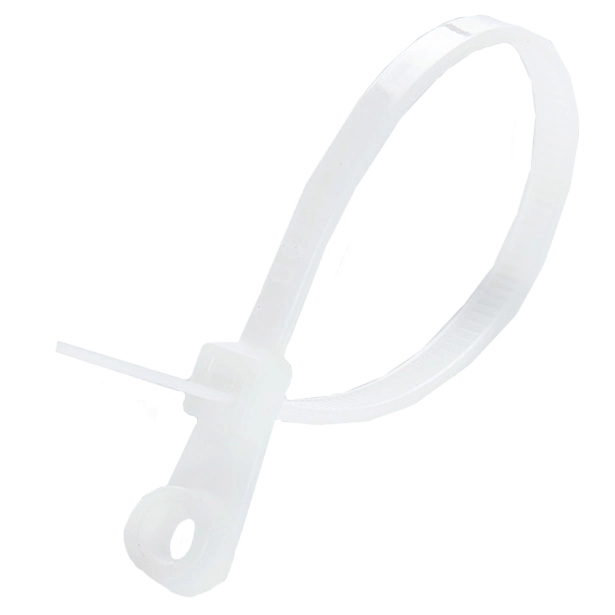 3х150 Стяжка кабельна з кiльцем біла (пач. 100 шт.)