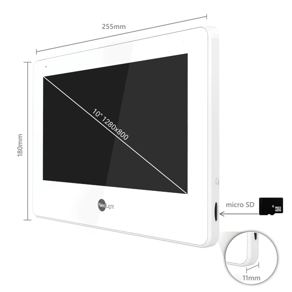 Neolight MEZZO Hybrid + SOLO IPW Graphite з кутком, PoE адаптер для панелі виклику Комплект відеодомофону