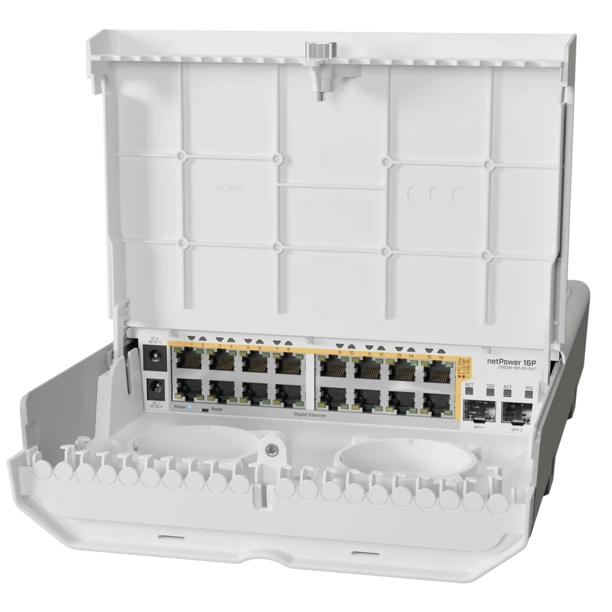 Mikrotik netPower Lite 16P (MTP250-53V47-OD) Комутатор 16 портів керований