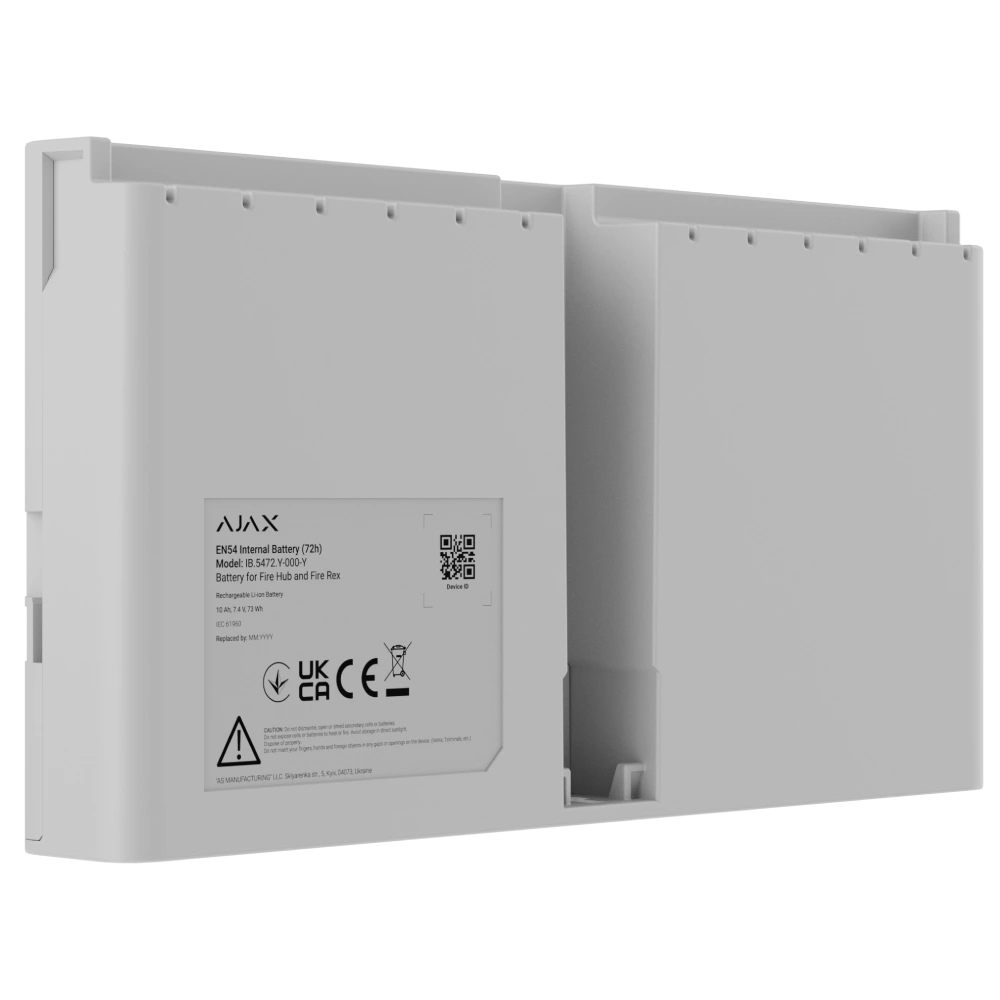 Ajax EN54 Internal Battery (72h) white для Fire Hub і Fire Rex Акумулятор