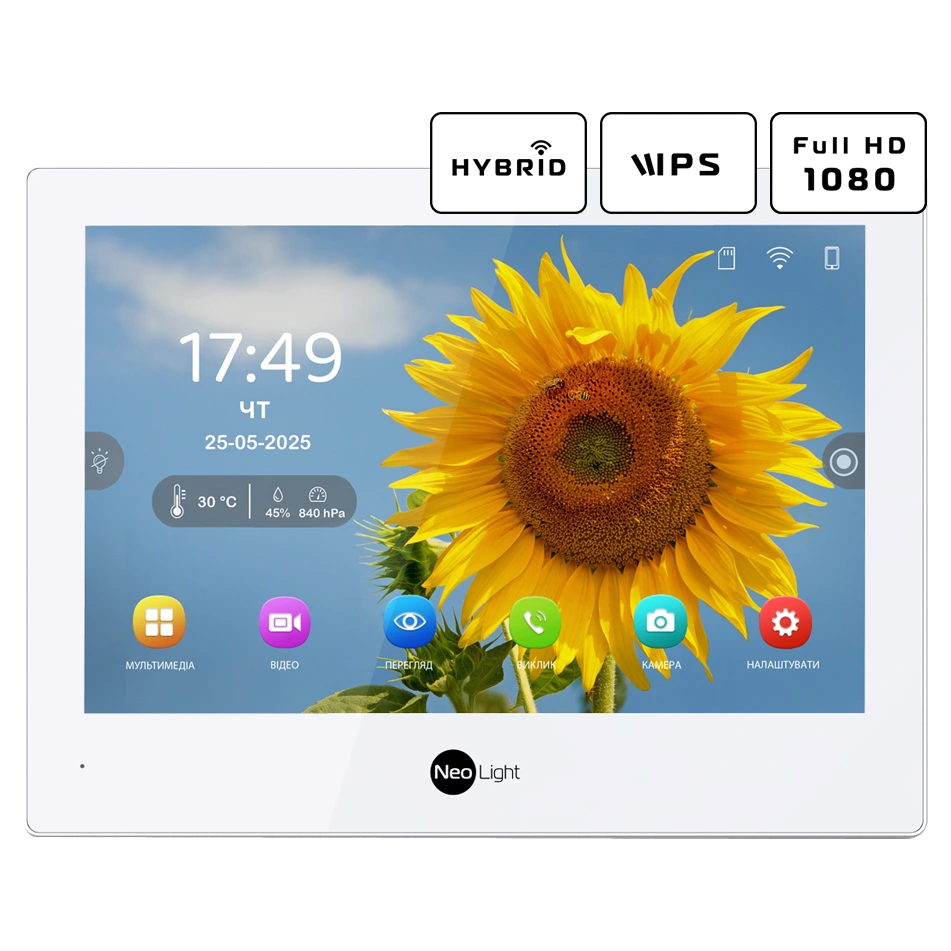 Neolight ALPHA Hybrid + SOLO FHD Graphite Комплект відеодомофону