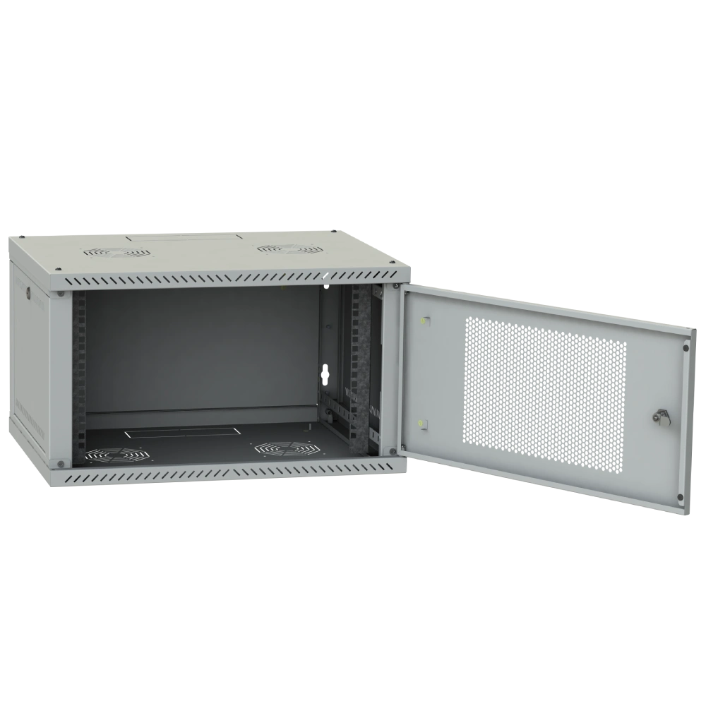 IPCOM 4U 600x450 двері перфорація (сіра) Шафа телекомунікаційна