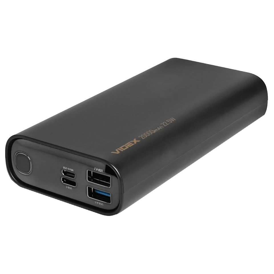 VIDEX VPB-320 22.5W Black 20000mAh Повербанк