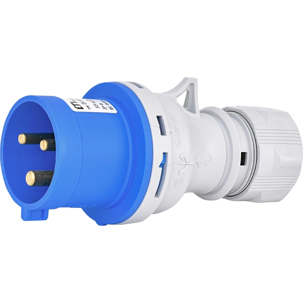 ЕТІ EV-3232 IP44 32A 230V 2P+PE Вилка кабельна