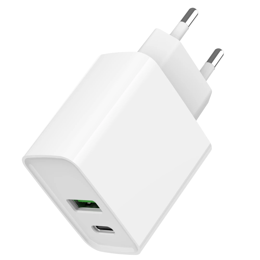 Gembird TA-UC-PDQC20-01-W 1 USB-A + 1 Type-C (PD20Вт + QC3.0 18Вт) Мережевий зарядний пристрій