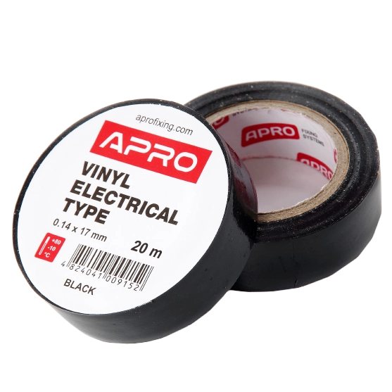 APRO 0.14х17 мм 20 м Iзоляцiйна стрiчка чорна 