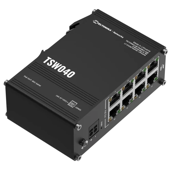 Teltonika TSW040 PoE+ Комутатор 8 портів некерований