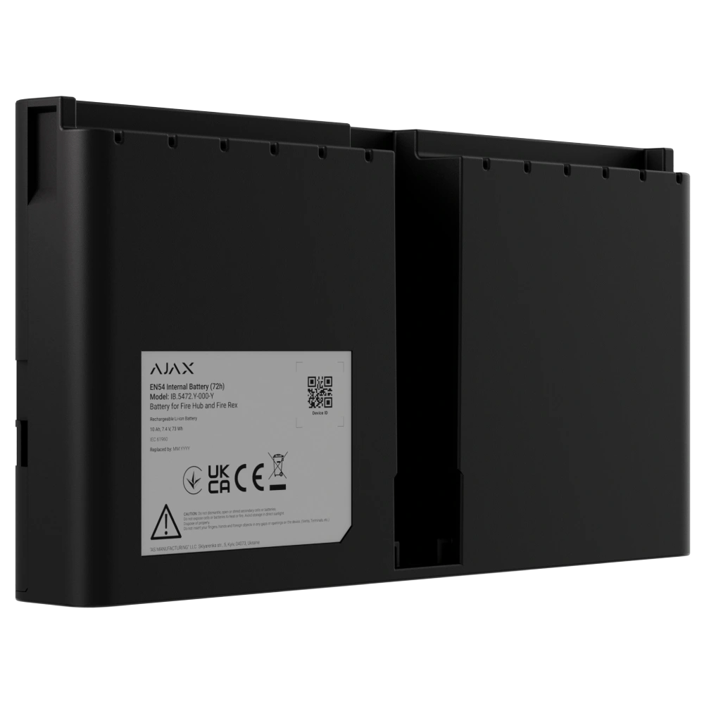 Ajax EN54 Internal Battery (72h) black для Fire Hub і Fire Rex Акумулятор
