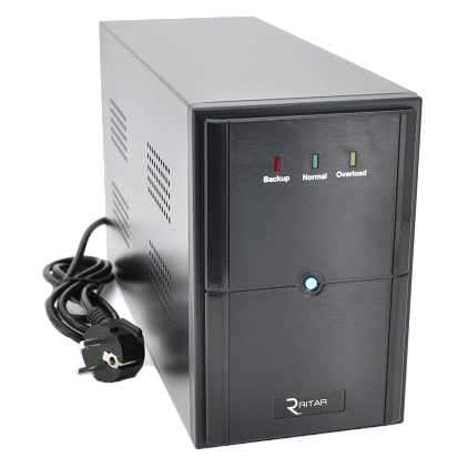 Ritar E-RTM650L-U ELF-L LED (390W) 2xSCHUKO 1x12В7А•г Джерело безперебійного живлення