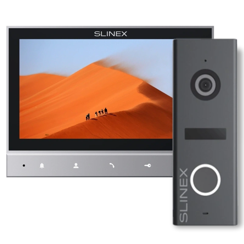 Slinex SK 7 Cloud (Slinex SK 7 Cloud grey + ML-17HD graphite) Комплект відеодомофон + панель виклику