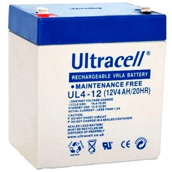 Ultracell UL4-12 AGM 12В 4 А•г Акумуляторна батарея