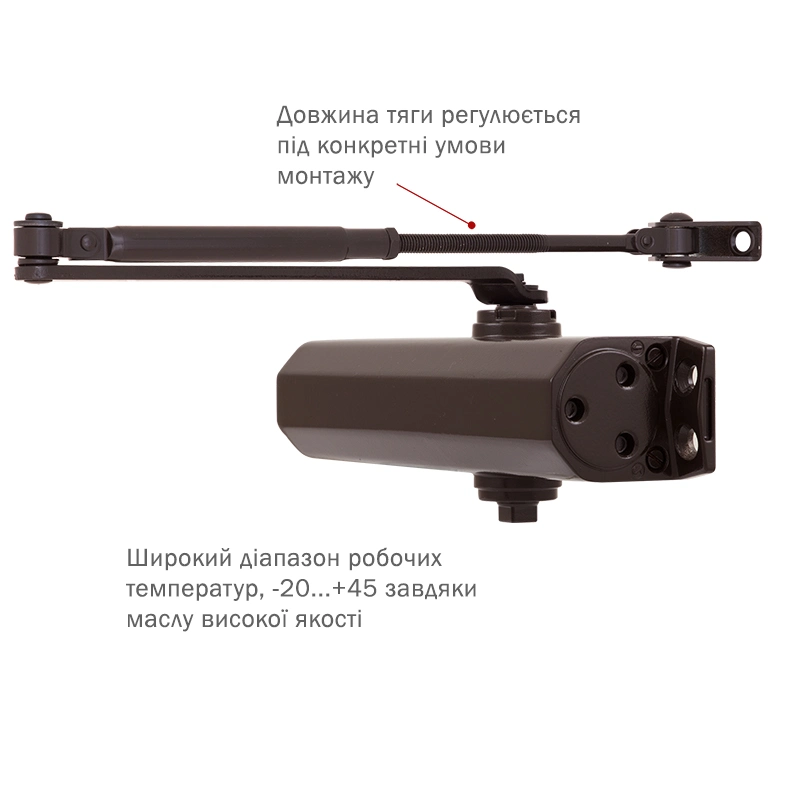 RYOBI D-1554 DARK BRONZE STD_ARM EN_2/3/4 до_80кг 1100мм Дотягувач