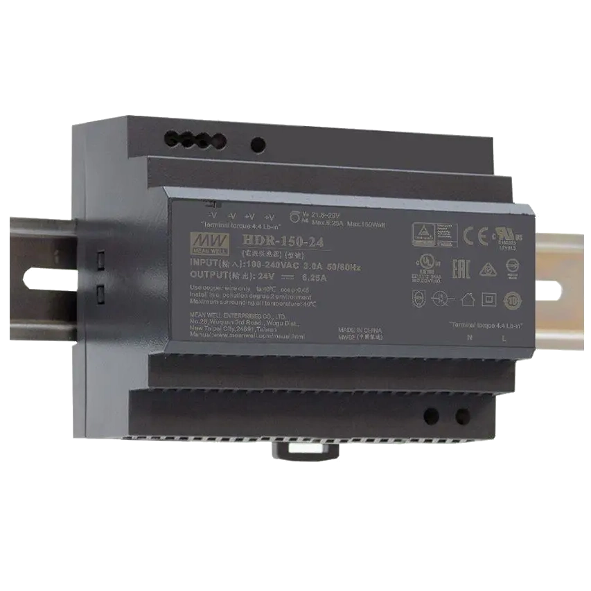 MeanWell HDR-150-24 24B 6.25А Блок живлення (для монтажа на DIN рейку)