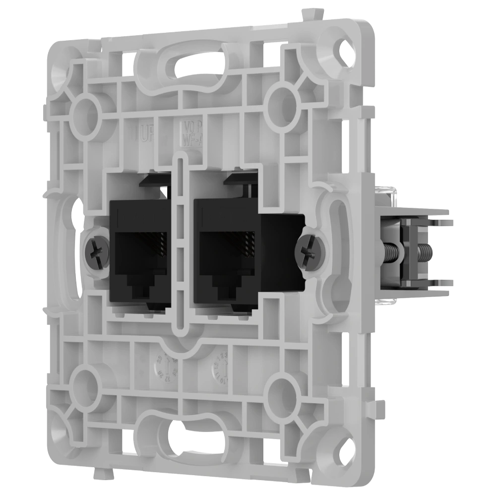Ajax OutletCore (LAN) vertical black Механізм інтернет розетки