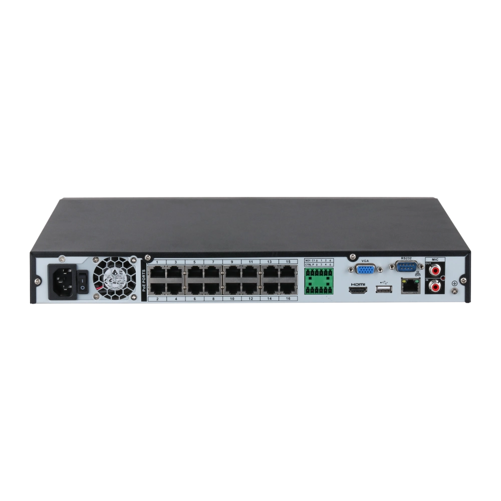 DHI-NVR2216-16P-I2 16-канальний 1U PoE 2HDD WizSense Відеореєстратор Dahua