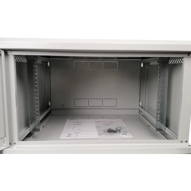 EServer 6U 600х500х370 скло, сіра Шафа
