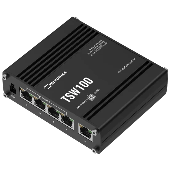 Teltonika TSW100 POE+ Комутатор 5 портів некерований