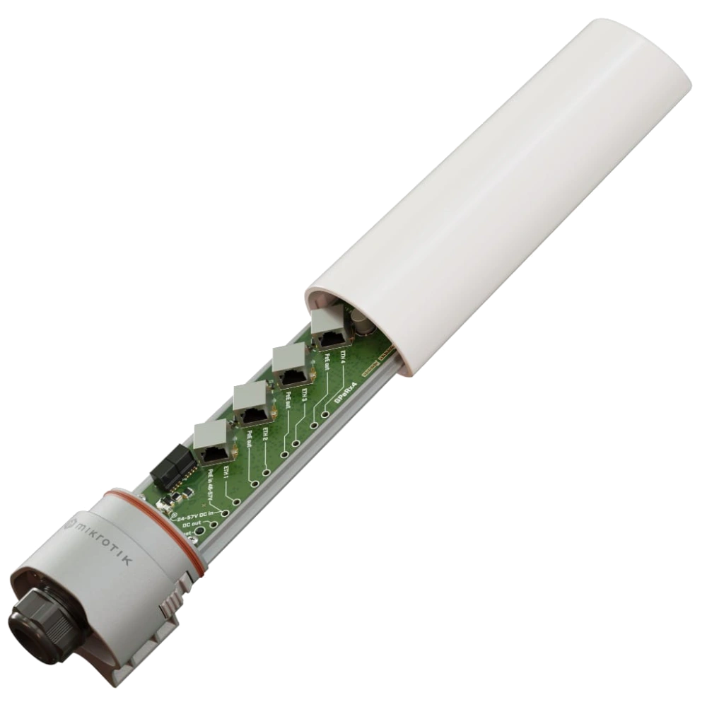 MikroTik GPeRx4 (GPER14i) гігабітний пасивний Ethernet репітер та PoE-спліттер