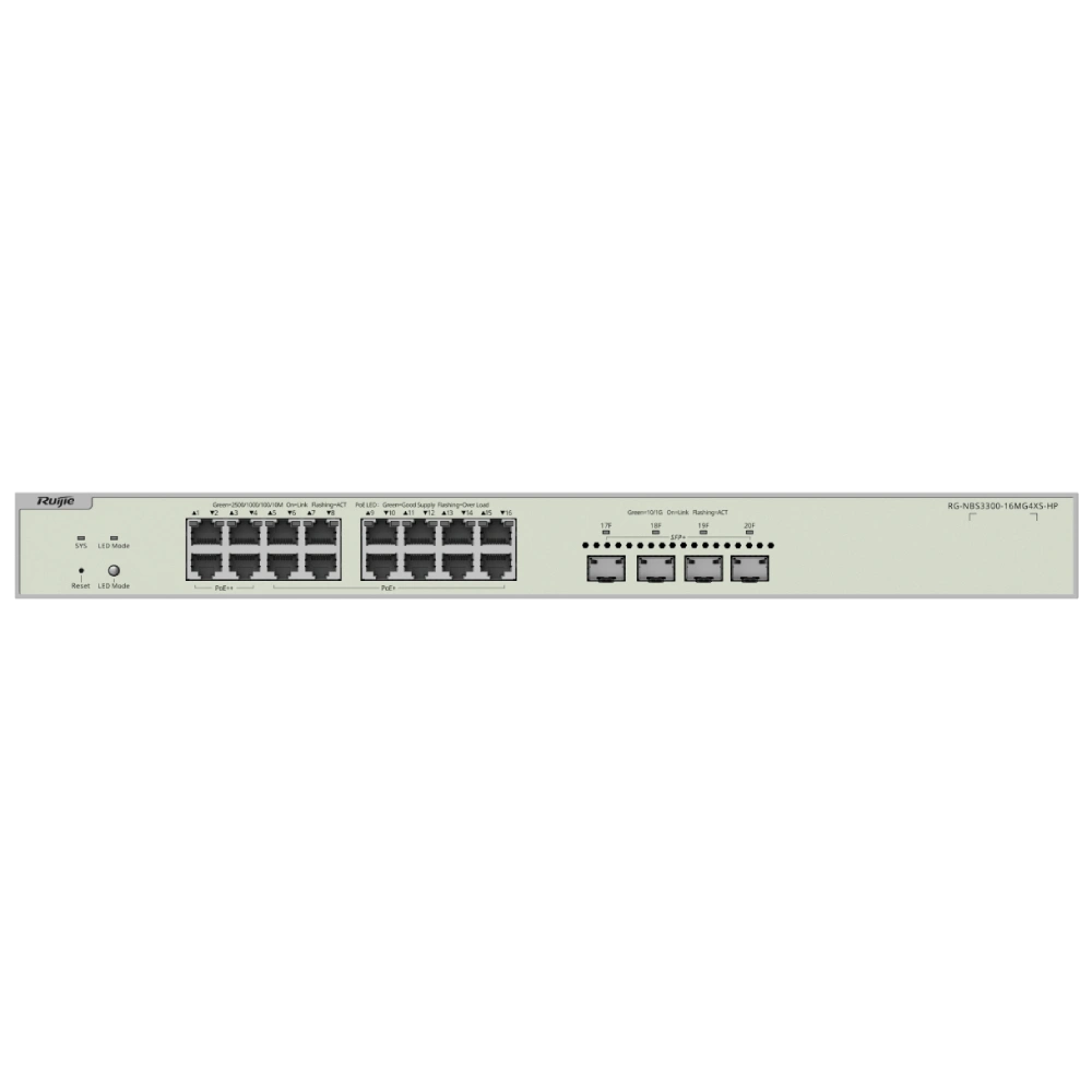 Ruijie RG-NBS3300-16MG4XS-HP PoE Комутатор 20 портів керований