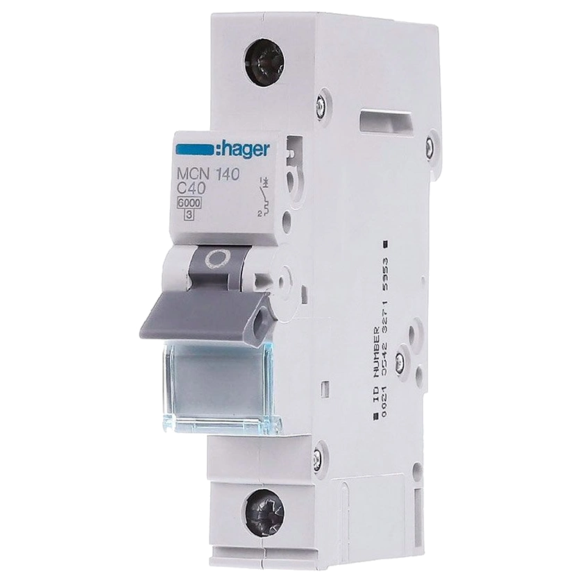 Hager MCN140 Автоматичний вимикач 1P 6kA C-40A 1M