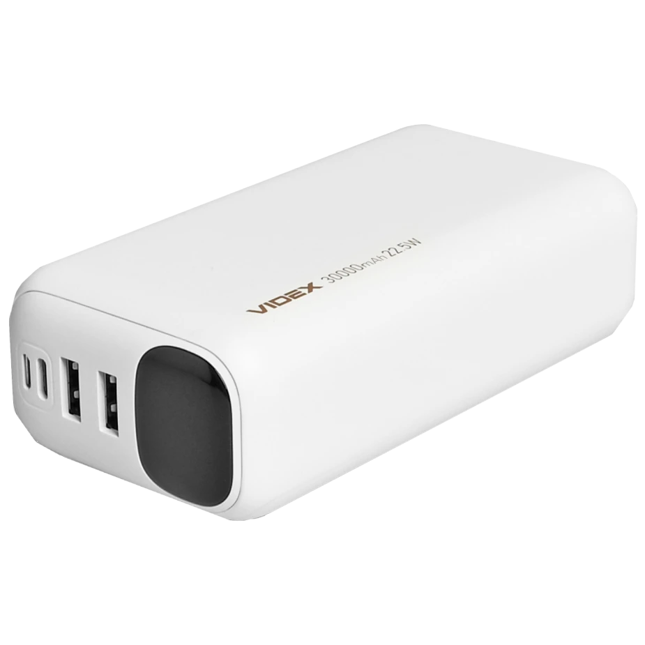 VIDEX VPB-297 22.5W White 30000mAh Повербанк