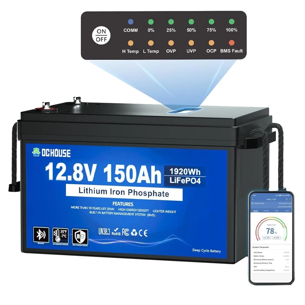 DСHOUSE 12.8V 150Ah (ECO-LFP1215005) Bluetooth Акумуляторна батарея