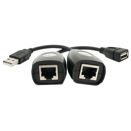 RJ-45 to AM + RJ-45 50 м Подовжувач USB 2.0 сигналу F/UTP