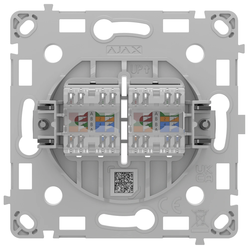 Ajax OutletCore (LAN) vertical black Механізм інтернет розетки