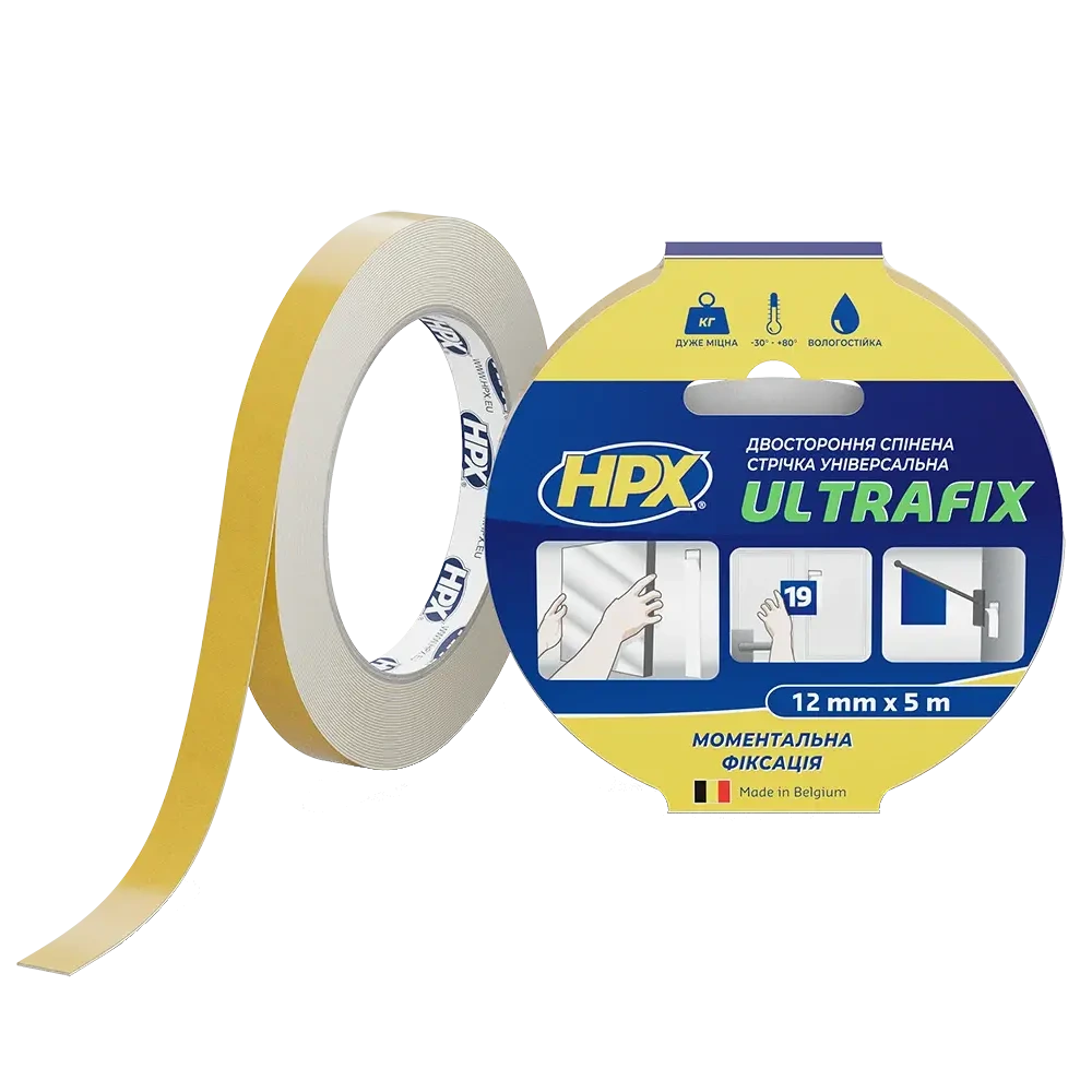 HPX DSU1205 ULTRAFIX 12мм х 5м Стрічка двохстороння