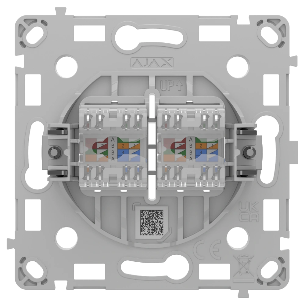 Ajax OutletCore (LAN) vertical white Механізм інтернет розетки