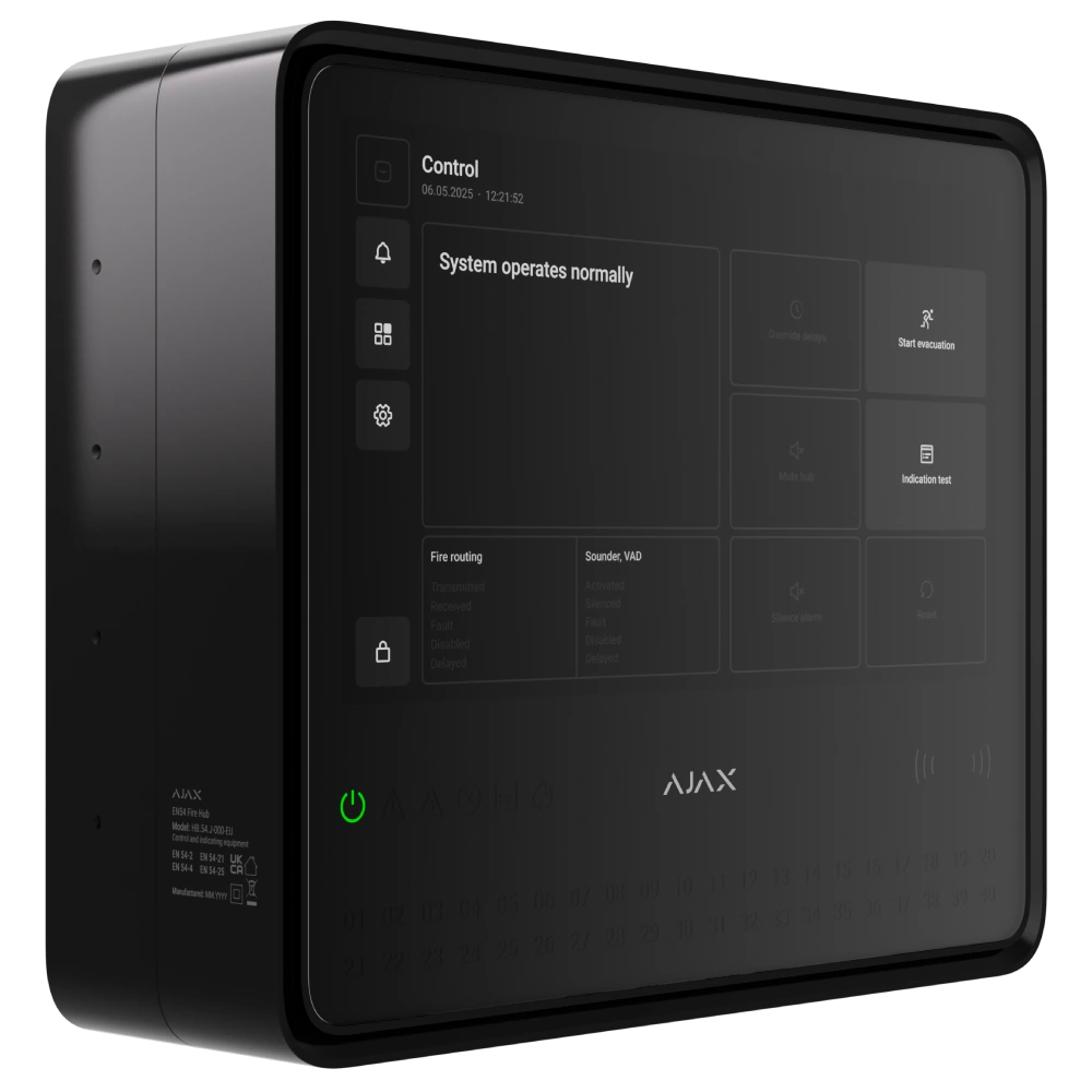 Ajax EN54 Fire Hub black Пожежна централь