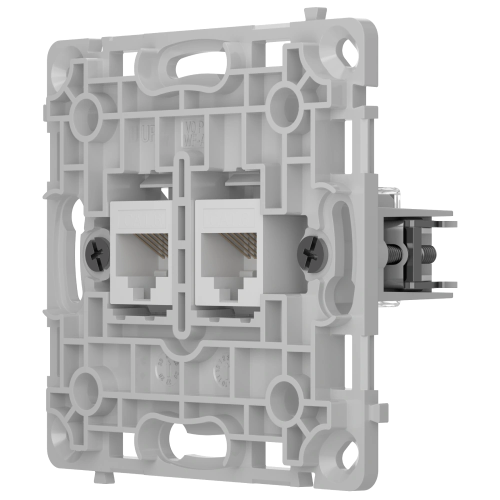 Ajax OutletCore (LAN) vertical white Механізм інтернет розетки