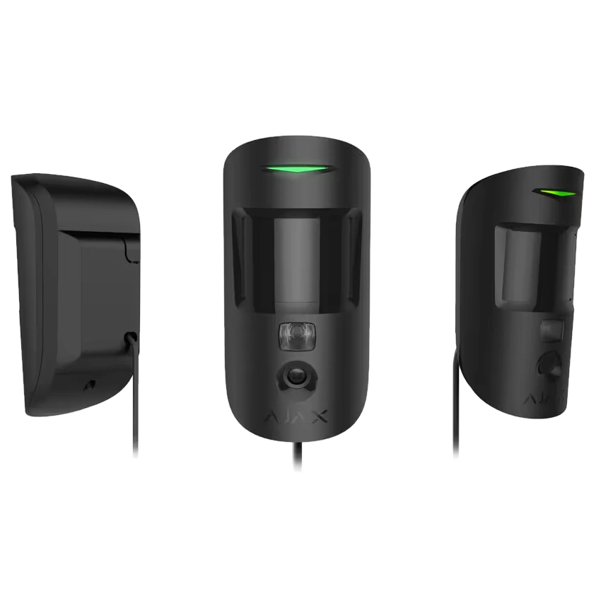 Дротовий сповіщувач руху з підтримкою фотоверифікації Ajax Superior MotionCam (PhOD) black Fibra