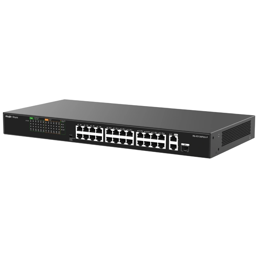 Ruijie Reyee RG-ES126FGS-P PoE Комутатор 26 портів некерований