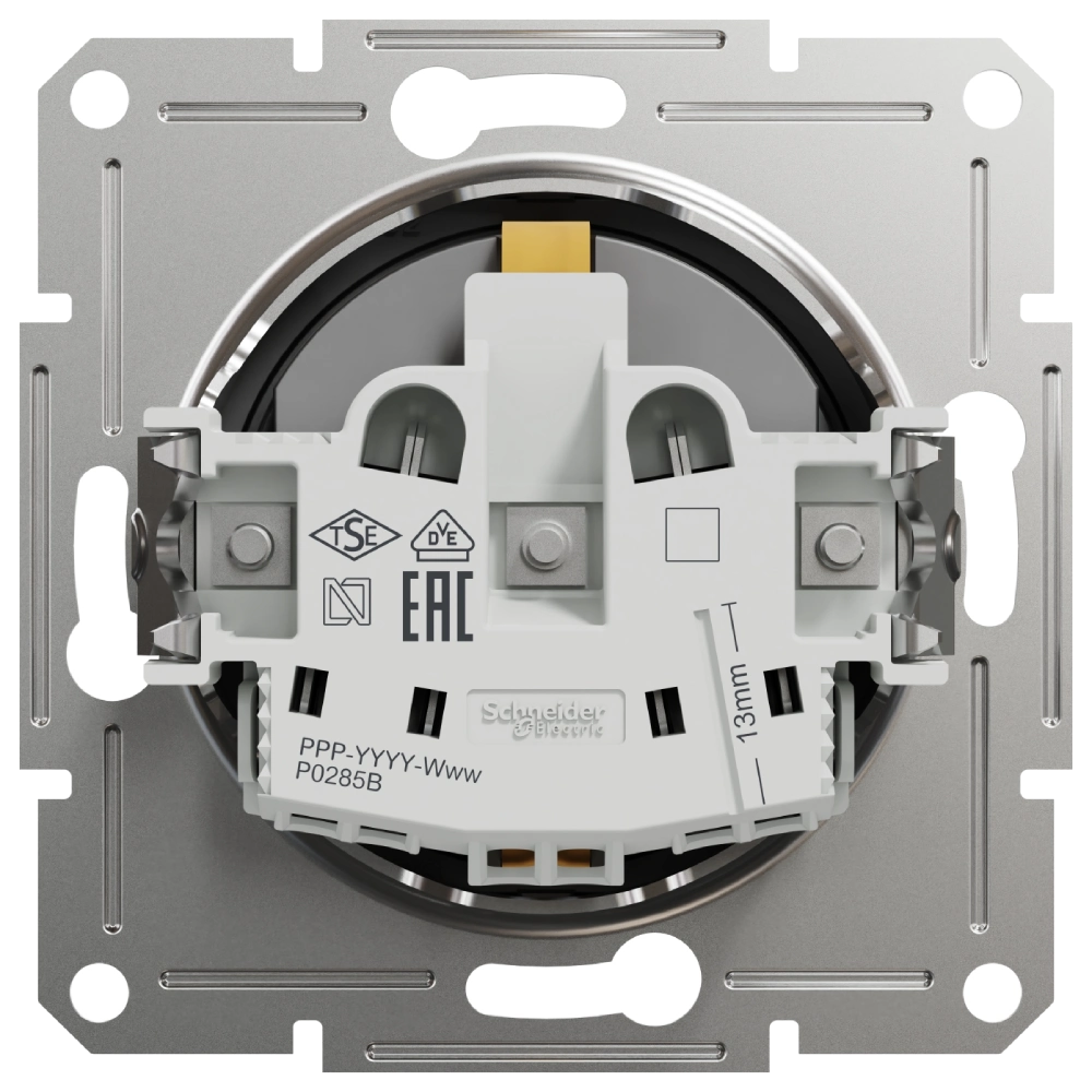 Schneider Electric Asfora EPH2900271 Розетка із заземленням та шторками антрацит