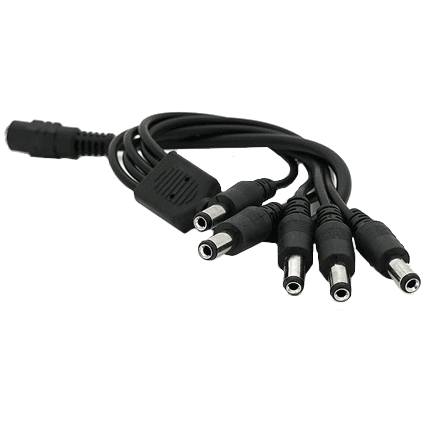 DC-F=>5xDC-M (D 5,5x2,5мм) 40см Дільник живлення