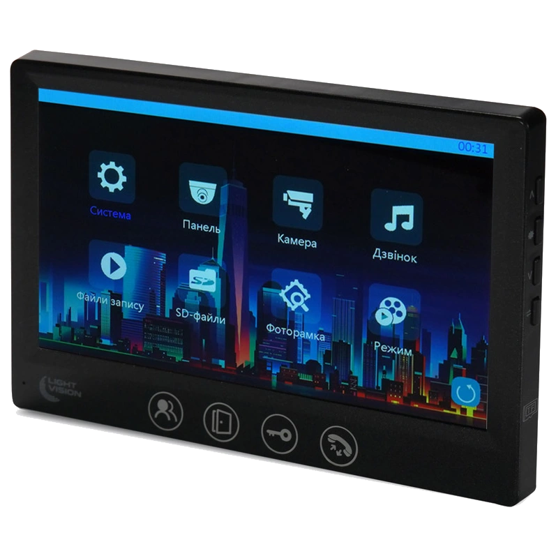 Light Vision AMSTERDAM FHD BLACK Відеодомофон