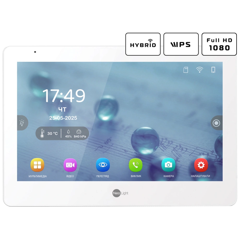 Neolight MEZZO Hybrid + SOLO IPW Graphite з кутком, PoE адаптер для панелі виклику Комплект відеодомофону