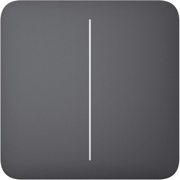 Ajax SoloButton (2-gang) [55] graphite кнопка Кнопка двоклавішного вимикача