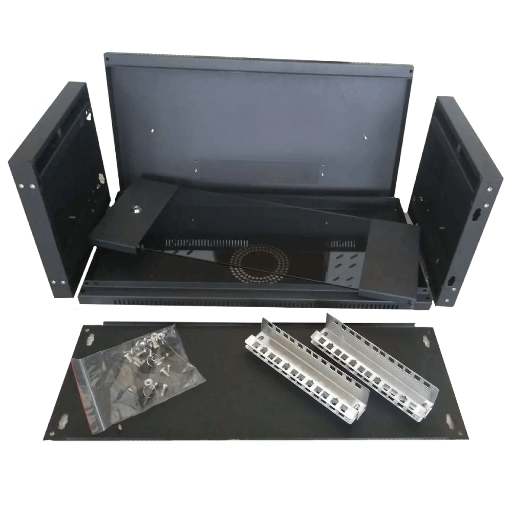 Hypernet WMNC-350-4U-FLAT-BLACK Шафа коммутаційна настінна розбірна чорна