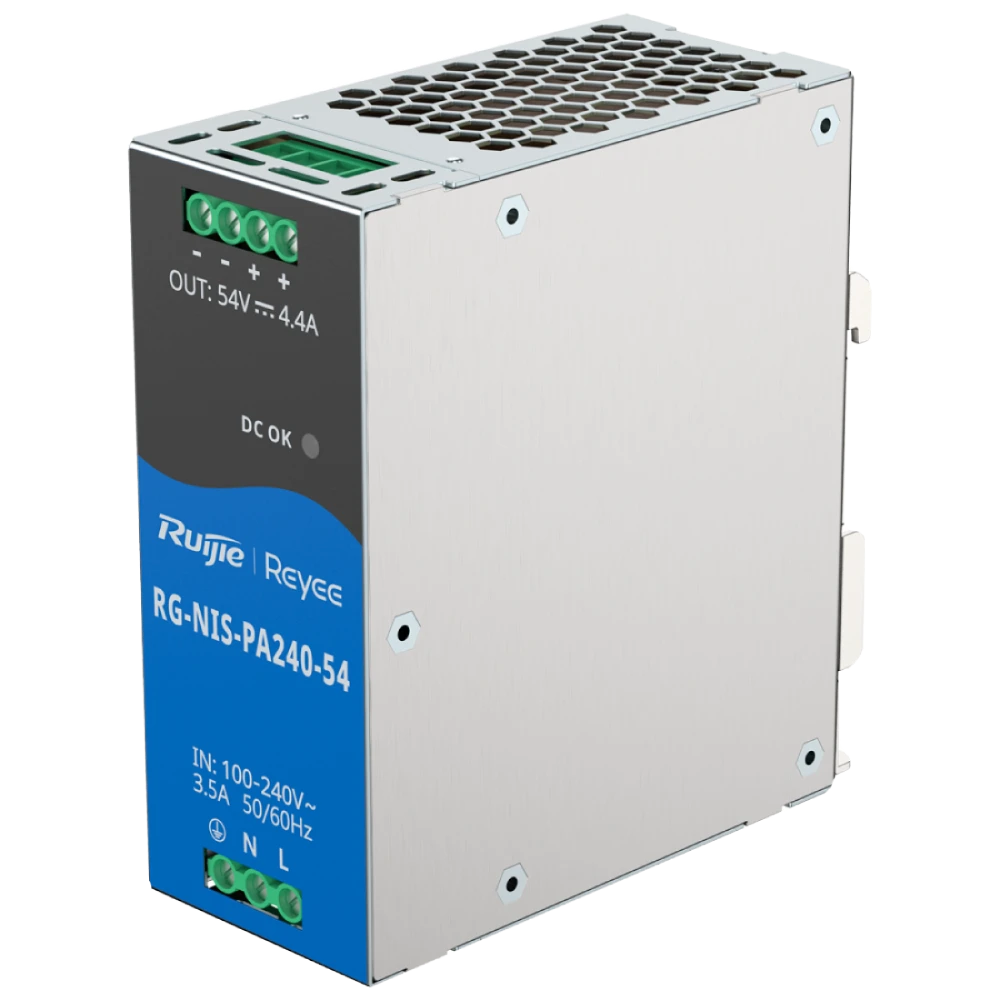Ruijie RG-NIS-PA240-54 AC/DC 54В 4.4А 240 Вт на DIN-рейку Блок живлення
