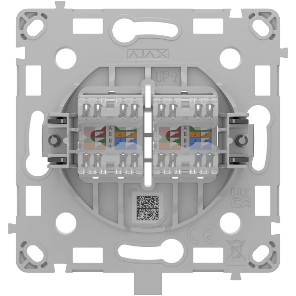 Ajax OutletCore (LAN) white Механізм інтернет розетки