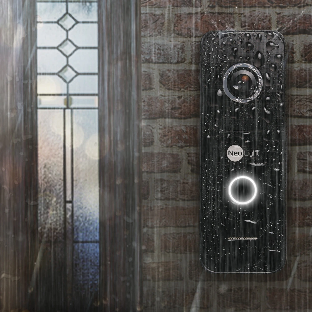 Neolight ALPHA Hybrid Black + PRIME FHD Black з кутком Комплект відеодомофону
