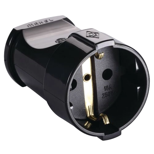 Makel 10053 Штепсельне гніздо з заземленням чорне